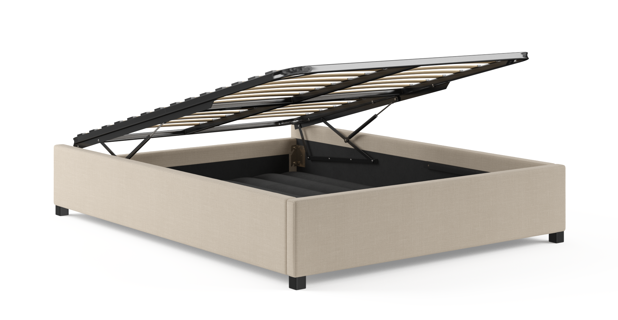 Buy Queen Size Upholstered Gas Lift Bed Frame Base Online in Australia